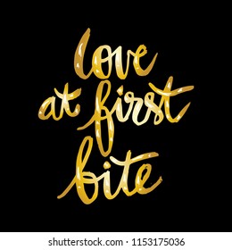  Love at first bite hand lettering.