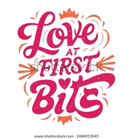Love at first bite t shirt design, vector file  