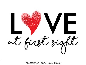 Love At First Sight Graphic In Vector