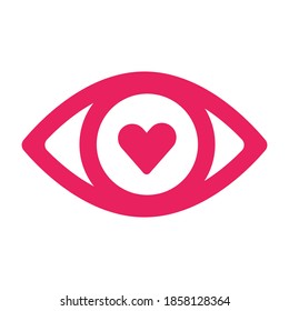 Icono de amor desde primera vista. Icono de vector de ojos aislado.