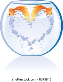 Love fish cartoon