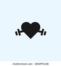 love fitness logo design vector illustration
