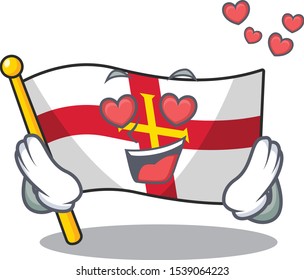 In love flag guernsey flies the character pole