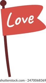 Icono de Love Flag Ilustración vectorial