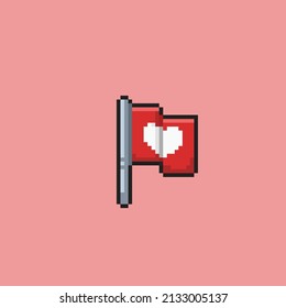 love flag in pixel style