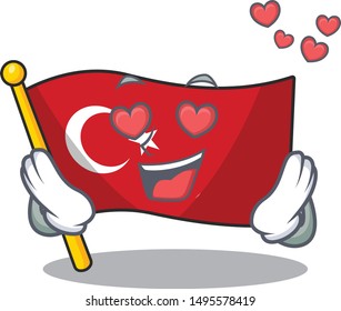In love flag turkey in the mascot shape