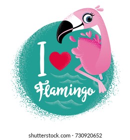 I love flamingo. Cute card with flamingos