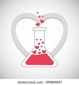 Love with flask design, vector illustration