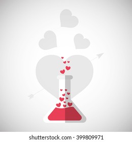 Love with flask design, vector illustration