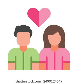 In Love Flat Icon Design For Personal nad Commercial Use
