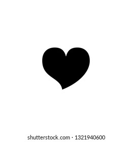 Love flat icon. Isolated heart vector symbol.