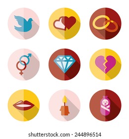 love flat icons