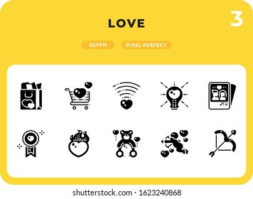 Love Flat  Icons Pack for UI. Pixel perfect thin line vector icon set for web design and website application.
