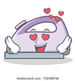 In love flat iron character vector art