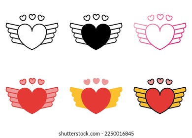 Amor aislado en estilo plano
