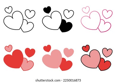 Love in flat style isolated