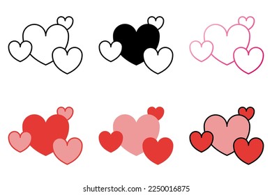 Amor aislado en estilo plano