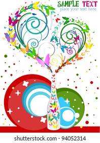 love - floral - butterfly- colorful - valentines day