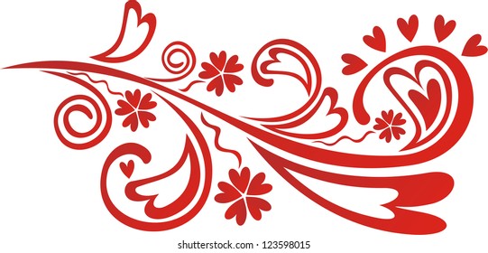 Love floral pattern vector illustration
