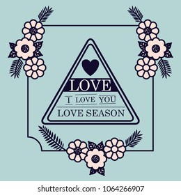 love floral seal card design