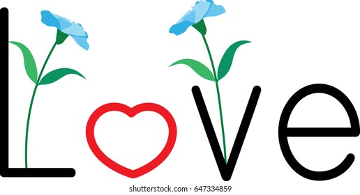 love and flower icon
