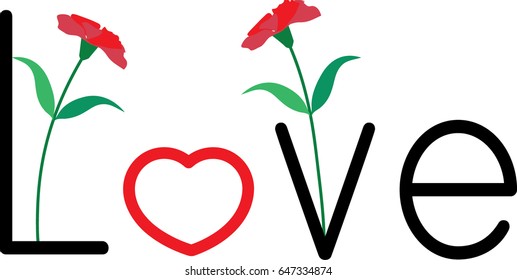 love and flower icon