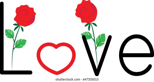 love and flower icon