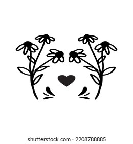 love flower icon vector illustration design