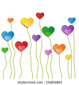 Love flower - Illustration, vector.