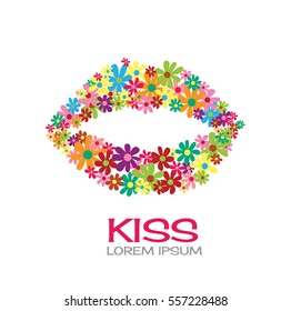 love flower kiss colorful