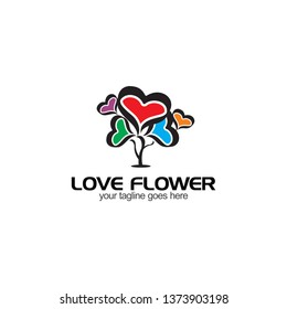 LOVE FLOWER logo design