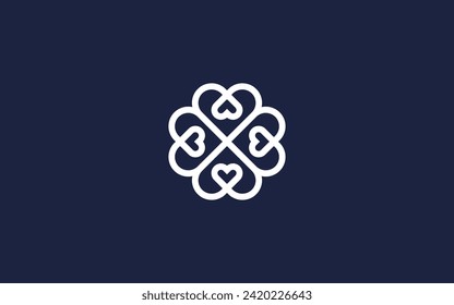 love flower logo icon design vector design template inspiration