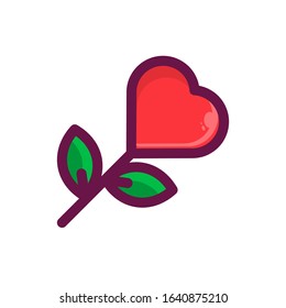 love flower red icon valentines day