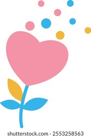 Love flower vector illustration elements