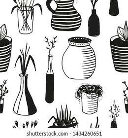 Love flowers typography home seamless pattern. Hand drawn postcard. Cute simple primitive vector color still life background. Shop promotion motivation. Lifestyle vector wrapping paper textile