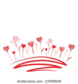 Love Flowers vector illustration.