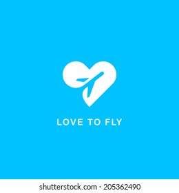 Love to fly symbol