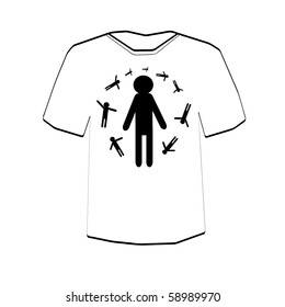 I love flying T-shirt design template. Editable