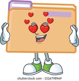 In love folder for storage with character shape