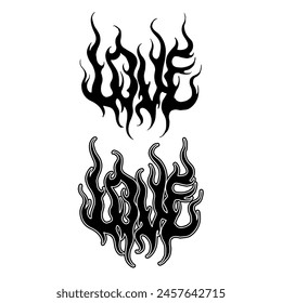 LOVE FONT BLACK METAL STYLE