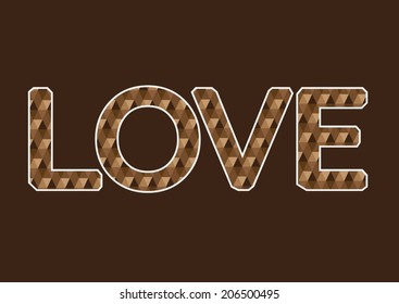 LOVE  Font Type for Valentines day card