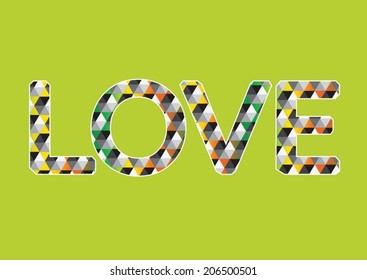 LOVE  Font Type for Valentines day card