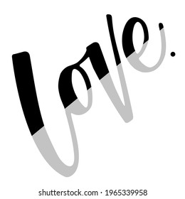 LOVE font type, vector letters love, valentine's day.