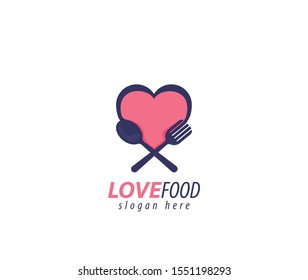Love food design logo sign