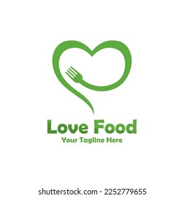 love food love eat logo vector icon illustration design 