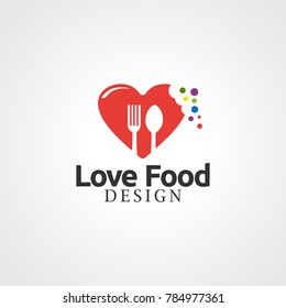 love food and eat logo vector , icon, and element for business