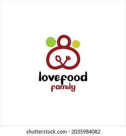 love food family logo design
