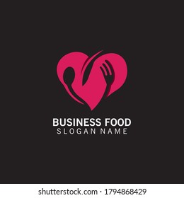 Love food logo and cutlery inspiration for business design