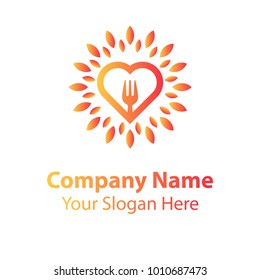 Love food logo design, food logo design