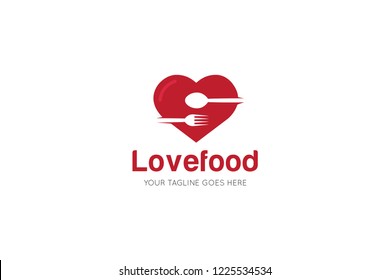 love food logo and icon design template